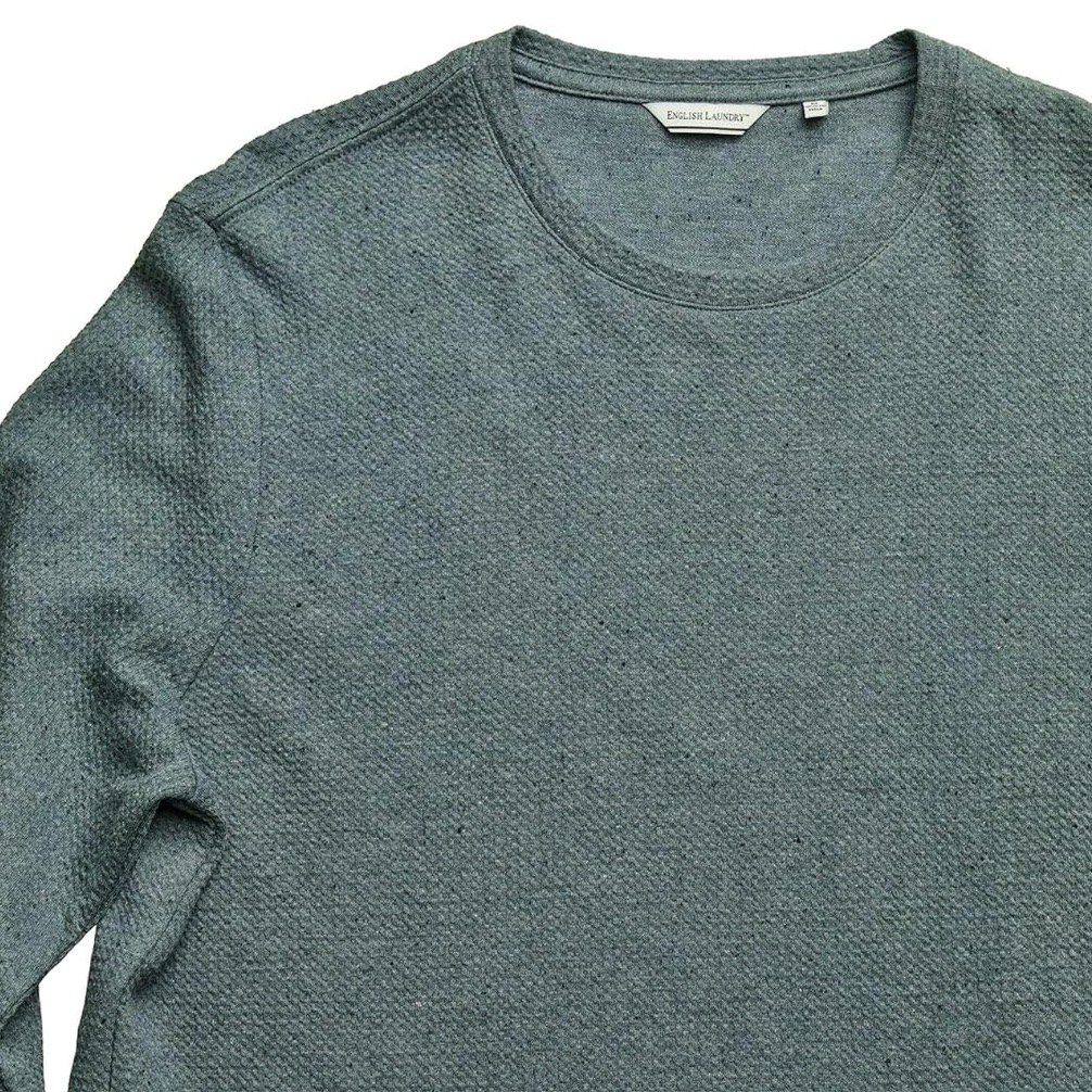 English Laundry Waffle Knit Shirt. Thermal Crewneck Men’s Sz-Xl Euc — image 5 of 8